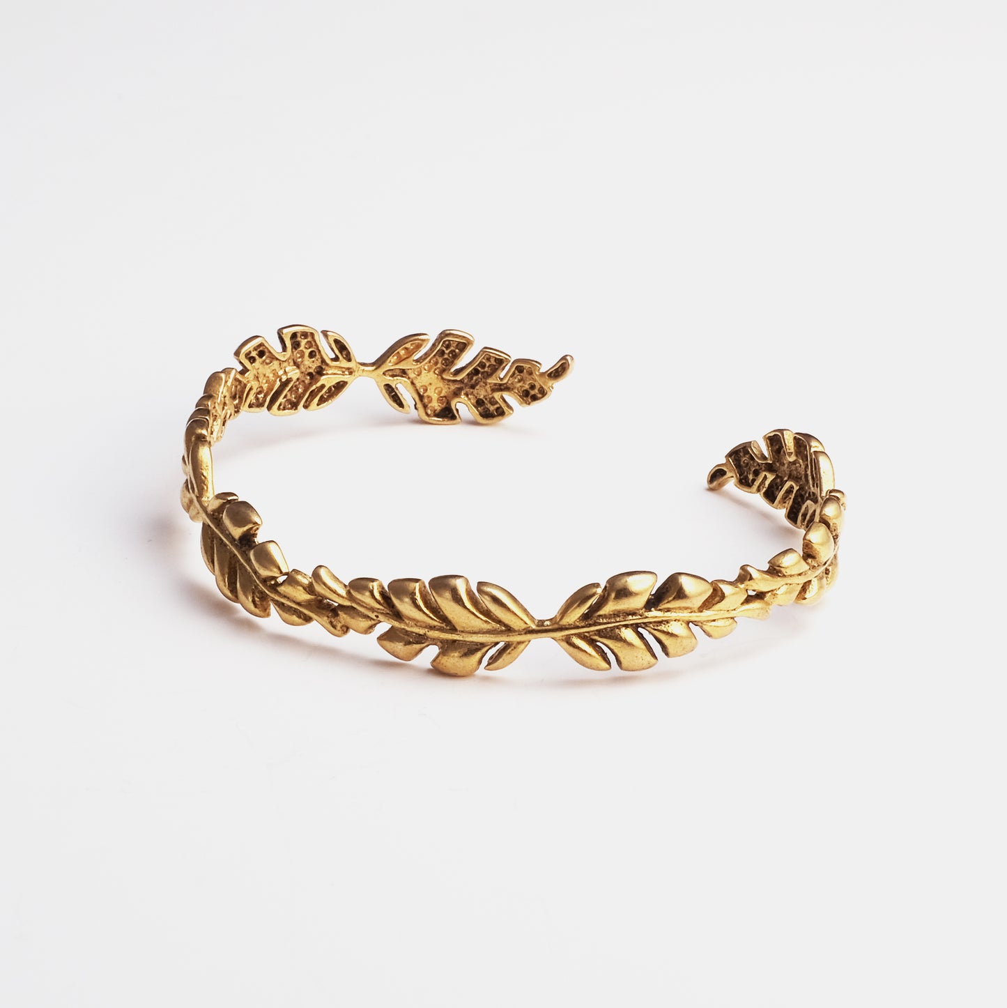 Bracelet Jonc Leaves doré
