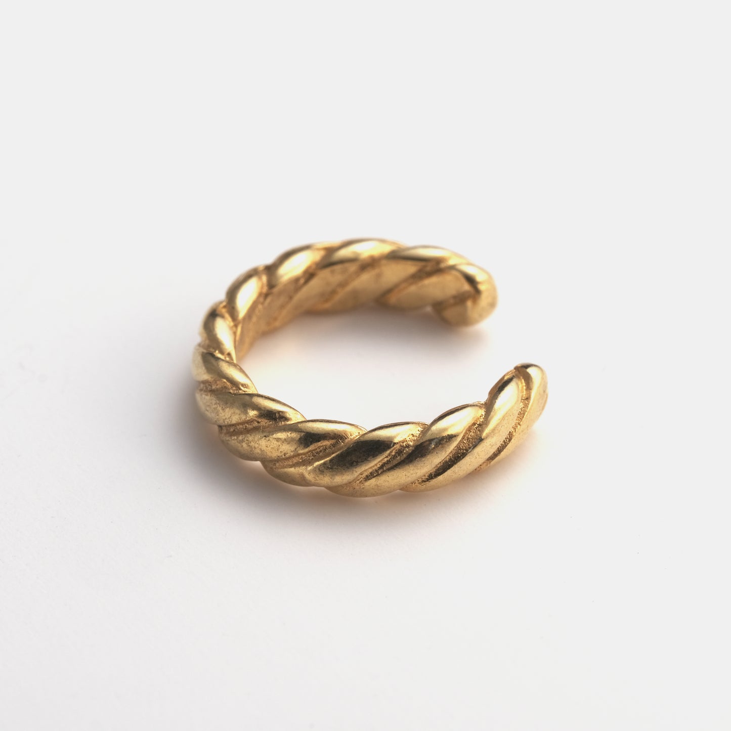 Earcuff-bijoux d'oreilles Torsadé doré