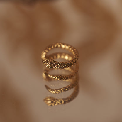 Bague d'oreille Snake dorée