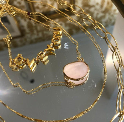 Collier Love & Amour doré